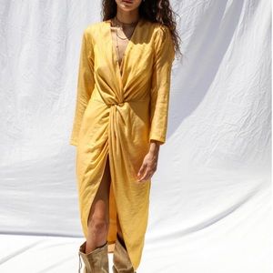 Jen's Pirate Booty Yellow Midi Dress